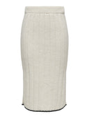 Φούστα πλεκτή μίντι ONLY 15330190 - Μπεζ - thefashionproject.gr - ONLY