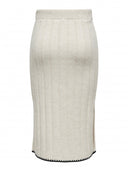 Φούστα πλεκτή μίντι ONLY 15330190 - Μπεζ - thefashionproject.gr - ONLY