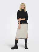 Φούστα πλεκτή μίντι ONLY 15330190 - Μπεζ - thefashionproject.gr - ONLY