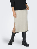 Φούστα πλεκτή μίντι ONLY 15330190 - Μπεζ - thefashionproject.gr - ONLY