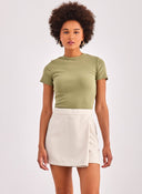 Φούστα σορτς μίνι ONLY 15311334 - Μπεζ - thefashionproject.gr - ONLY