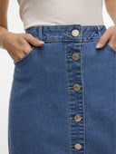 Φούστα τζιν μίντι με κουμπιά Vero Moda 10331366 - Μπλε denim - thefashionproject.gr - VERO MODA