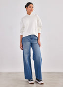 Φούτερ κοντό με κουκούλα - Λευκό - thefashionproject.gr - Jean Louis Francoise