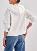 Φούτερ κοντό με κουκούλα - Λευκό - thefashionproject.gr - Jean Louis Francoise