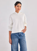 Φούτερ κοντό με κουκούλα - Λευκό - thefashionproject.gr - Jean Louis Francoise