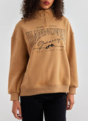 Φούτερ με στάμπα και ψηλό γιακά - Κάμελ - thefashionproject.gr - Jean Louis Francoise
