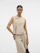 Γιλέκο με κορδόνια Vero Moda 10326935 - Μπεζ - thefashionproject.gr - VERO MODA - 24085003032