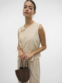 Γιλέκο με κορδόνια Vero Moda 10326935 - Μπεζ - thefashionproject.gr - VERO MODA - 24085003032