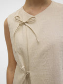 Γιλέκο με κορδόνια Vero Moda 10326935 - Μπεζ - thefashionproject.gr - VERO MODA - 24085003032