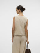 Γιλέκο με κορδόνια Vero Moda 10326935 - Μπεζ - thefashionproject.gr - VERO MODA - 24085003032