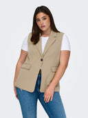 Γιλέκο plus size CARMAKOMA 15312008 - Μπεζ - thefashionproject.gr - CARMAKOMA