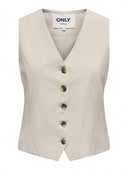 Γιλέκο υφασμάτινο ONLY 15337959 - Μπεζ - thefashionproject.gr - ONLY