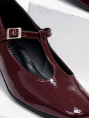 Γοβάκια λουστρίνι με μπαρέτα - Μπορντό - thefashionproject.gr - TFP