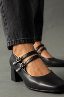 Γόβες δερμάτινες Mary Janes Ragazza 036 - Μαύρο - thefashionproject.gr - RAGAZZA