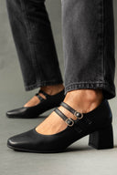 Γόβες δερμάτινες Mary Janes Ragazza 036 - Μαύρο - thefashionproject.gr - RAGAZZA