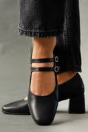 Γόβες δερμάτινες Mary Janes Ragazza 036 - Μαύρο - thefashionproject.gr - RAGAZZA