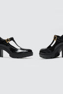Γόβες λουστρίνι Mary Jane TFP - Μαύρο - thefashionproject.gr - TFP