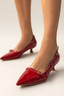 Γόβες λουστρίνι με cut outs ERYNN - Κόκκινο - thefashionproject.gr - ERYNN