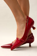 Γόβες λουστρίνι με cut outs ERYNN - Κόκκινο - thefashionproject.gr - ERYNN