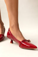 Γόβες λουστρίνι με cut outs ERYNN - Κόκκινο - thefashionproject.gr - ERYNN