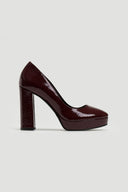 Γόβες λουστρίνι με φιάπα TFP - Burgundy - thefashionproject.gr - TFP