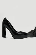 Γόβες λουστρίνι με φιάπα TFP - Μαύρο - thefashionproject.gr - TFP