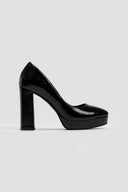 Γόβες λουστρίνι με φιάπα TFP - Μαύρο - thefashionproject.gr - TFP