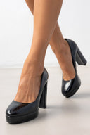 Γόβες λουστρίνι με φιάπα TFP - Μαύρο - thefashionproject.gr - TFP