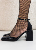 Γόβες λουστρίνι με μπαρέτα - Μαύρο - thefashionproject.gr - TFP