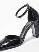 Γόβες λουστρίνι με μπαρέτα - Μαύρο - thefashionproject.gr - TFP