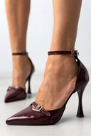 Γόβες λουστρίνι με μπαρέτα TFP - Burgundy - thefashionproject.gr - TFP