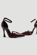Γόβες λουστρίνι με μπαρέτα TFP - Burgundy - thefashionproject.gr - TFP