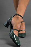 Γόβες λουστρίνι με μπαρέτα TFP - Κυπαρισσί - thefashionproject.gr - TFP