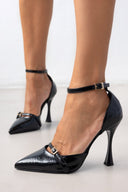Γόβες λουστρίνι με μπαρέτα TFP - Μαύρο - thefashionproject.gr - TFP