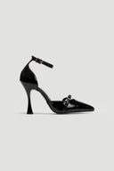 Γόβες λουστρίνι με μπαρέτα TFP - Μαύρο - thefashionproject.gr - TFP