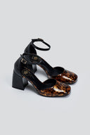 Γόβες λουστρίνι με print ταρταρούγα TFP - Κάμελ - thefashionproject.gr - TFP