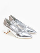 Γόβες λουστρίνι μυτερές - Ασημί - thefashionproject.gr - GIVANA