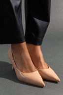 Γόβες λουστρίνι μυτερές ERYNN - Μπεζ - thefashionproject.gr - ERYNN - 23047003002