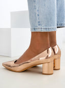 Γόβες λουστρίνι μυτερές - Χαλκός - thefashionproject.gr - GIVANA