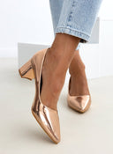 Γόβες λουστρίνι μυτερές - Χαλκός - thefashionproject.gr - GIVANA