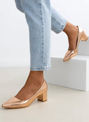 Γόβες λουστρίνι μυτερές - Χαλκός - thefashionproject.gr - GIVANA