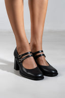 Γόβες Mary Jane δερμάτινες Ragazza 076 - Μαύρο - thefashionproject.gr - RAGAZZA