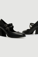 Γόβες Mary Jane δερμάτινες Ragazza 076 - Μαύρο - thefashionproject.gr - RAGAZZA