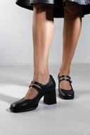 Γόβες Mary Jane δερμάτινες Ragazza 076 - Μαύρο - thefashionproject.gr - RAGAZZA