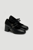 Γόβες Mary Jane δερμάτινες Ragazza 076 - Μαύρο - thefashionproject.gr - RAGAZZA