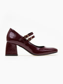 Γόβες Mary Jane λουστρίνι TFP - Μπορντό - thefashionproject.gr - TFP