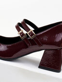 Γόβες Mary Jane λουστρίνι TFP - Μπορντό - thefashionproject.gr - TFP
