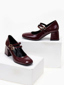 Γόβες Mary Jane λουστρίνι TFP - Μπορντό - thefashionproject.gr - TFP