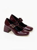 Γόβες Mary Jane λουστρίνι TFP - Μπορντό - thefashionproject.gr - TFP