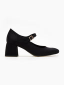 Γόβες Mary Jane σατέν tfp - Μαύρο - thefashionproject.gr - TFP